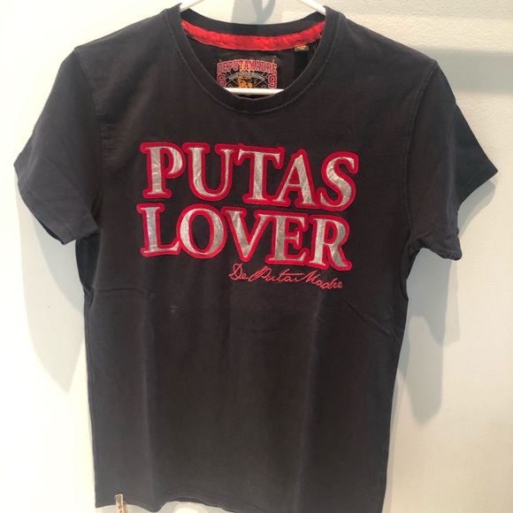 De puta madre • T-shirt Black and red velvet - Picture 1 of 5